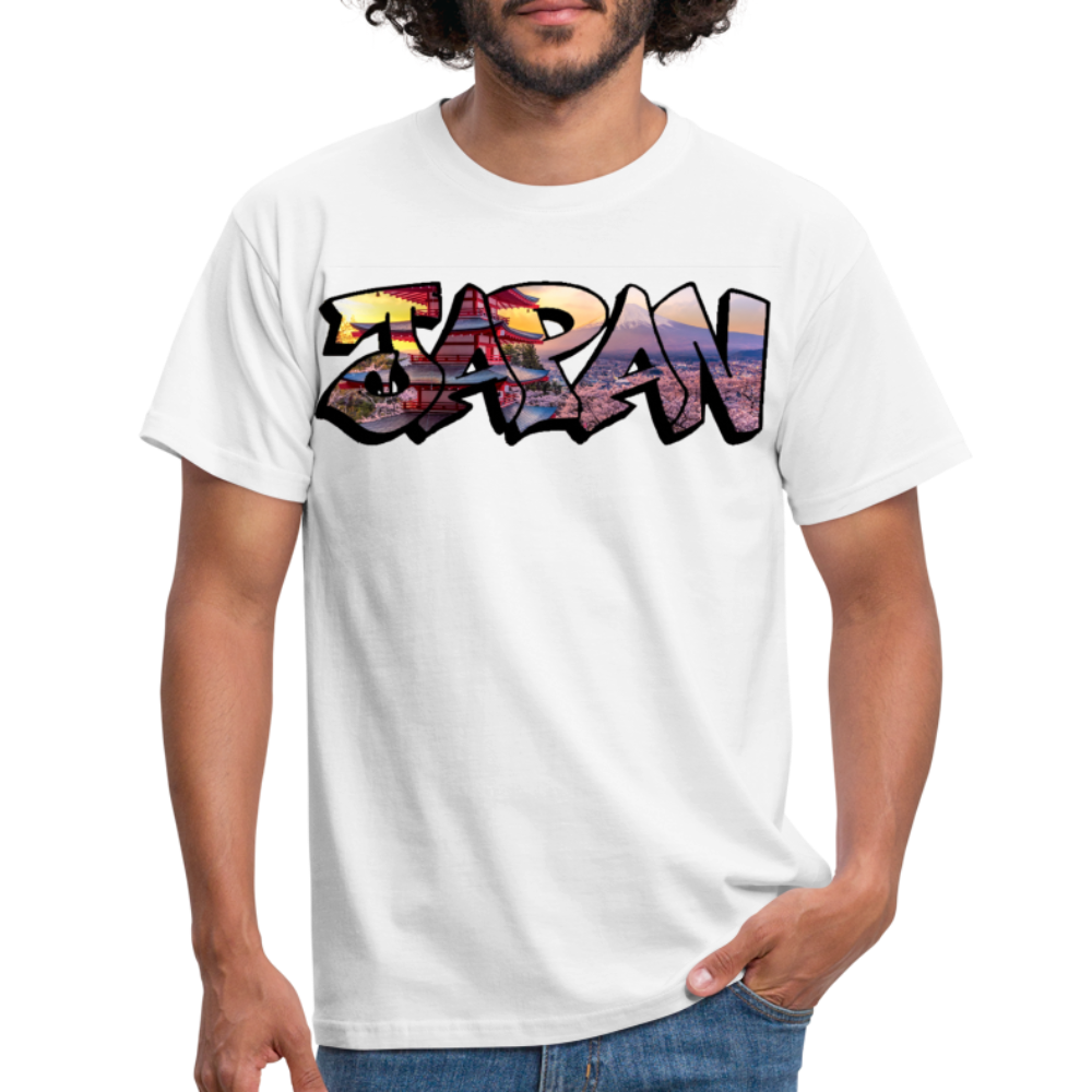 T-Shirt Japan Graffiti "Panorama" - Weiß