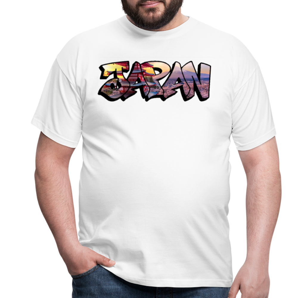 T-Shirt Japan Graffiti "Panorama" - Weiß