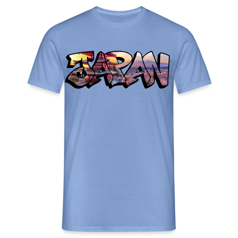 T-Shirt Japan Graffiti "Panorama" - carolina blue