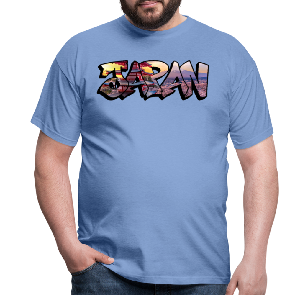 T-Shirt Japan Graffiti "Panorama" - carolina blue