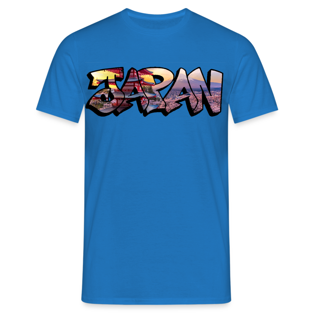 T-Shirt Japan Graffiti "Panorama" - Royalblau