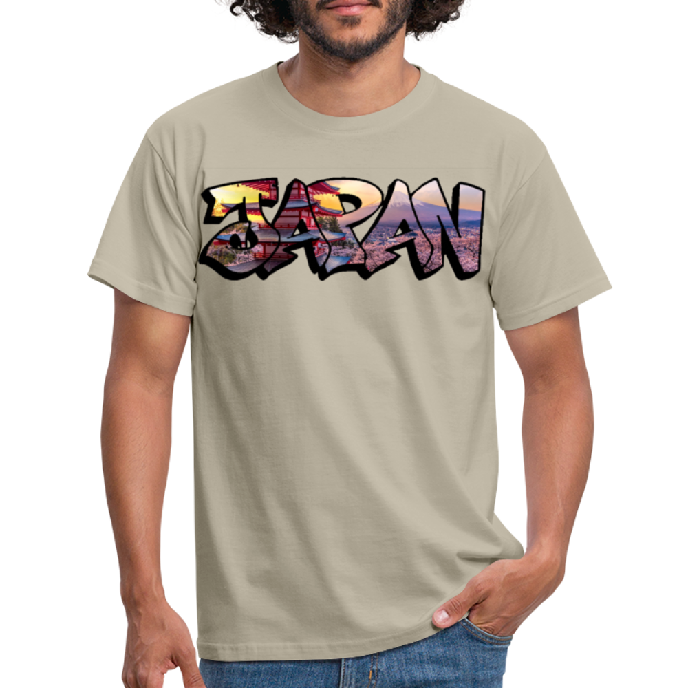 T-Shirt Japan Graffiti "Panorama" - Sandbeige