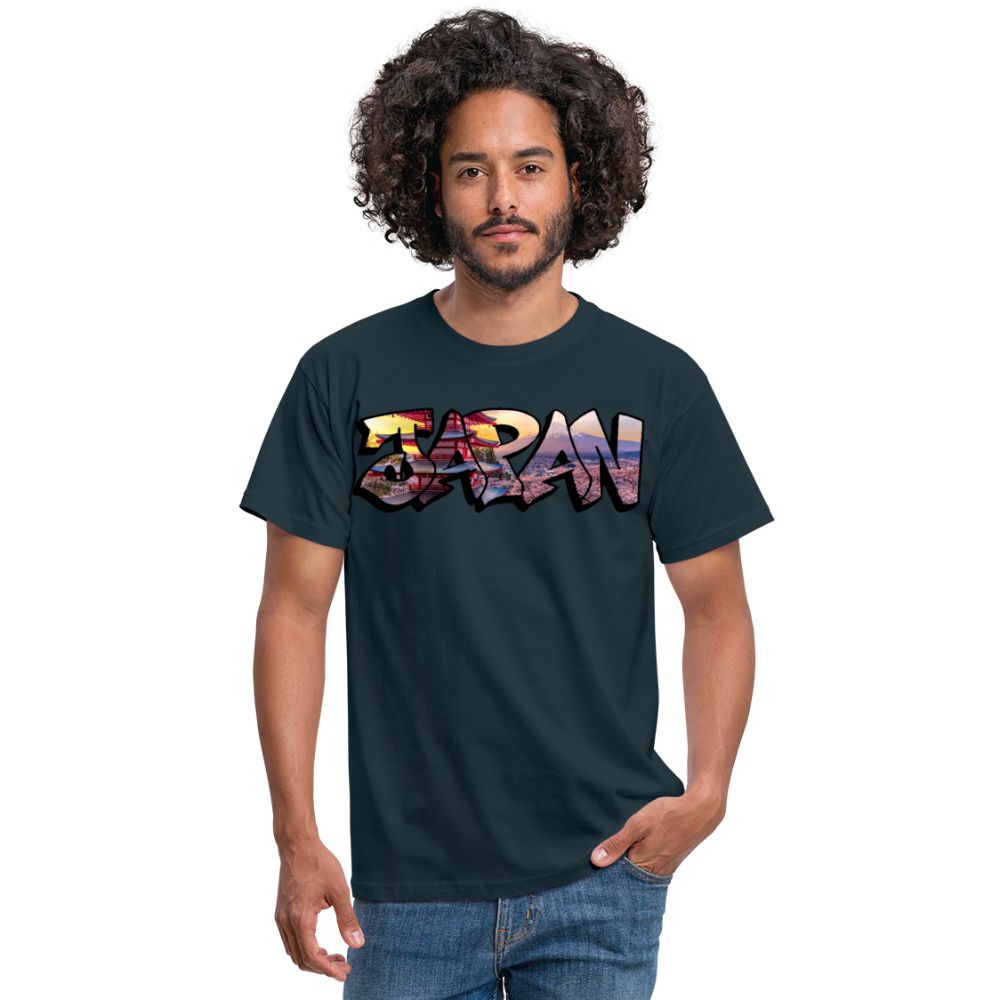 T-Shirt Japan Graffiti "Panorama" - Navy