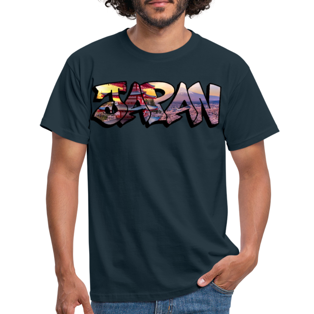 T-Shirt Japan Graffiti "Panorama" - Navy