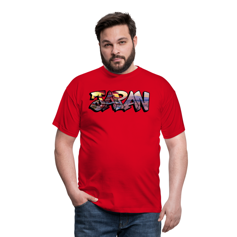 T-Shirt Japan Graffiti "Panorama" - Rot