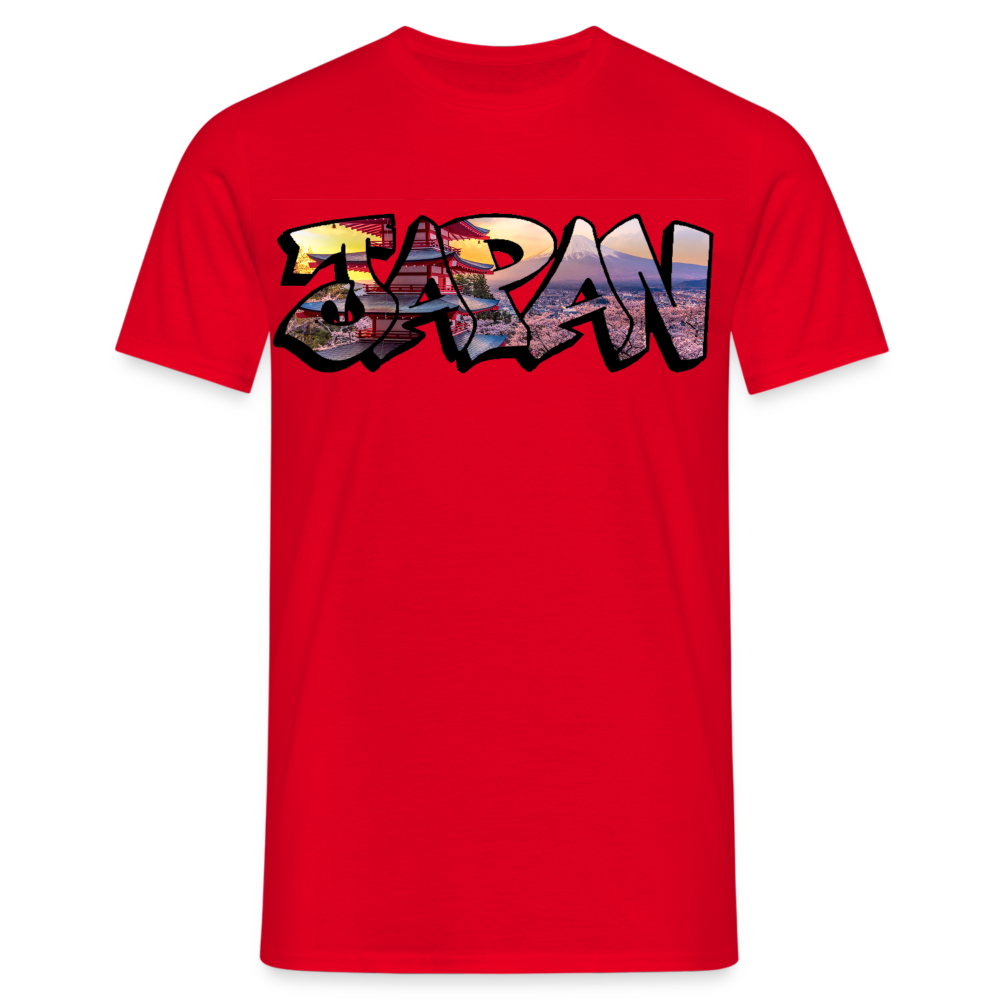 T-Shirt Japan Graffiti "Panorama" - Rot
