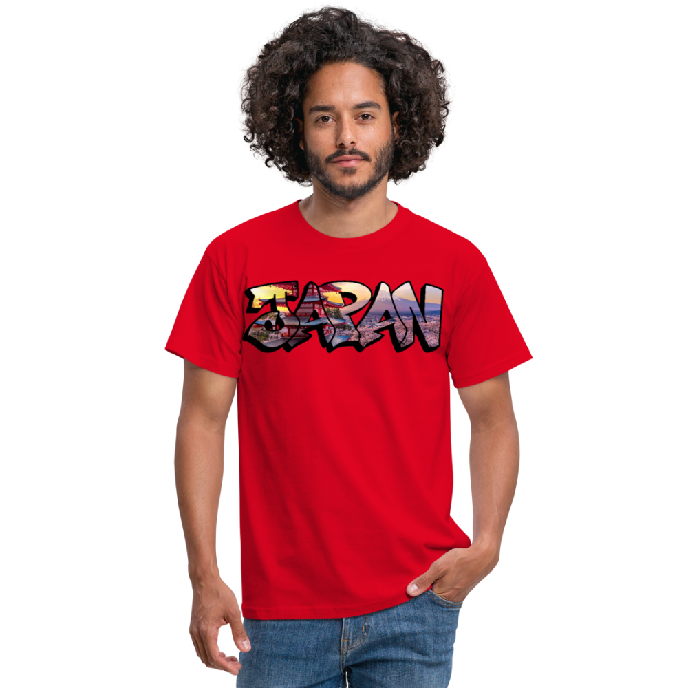 T-Shirt Japan Graffiti "Panorama" - Rot
