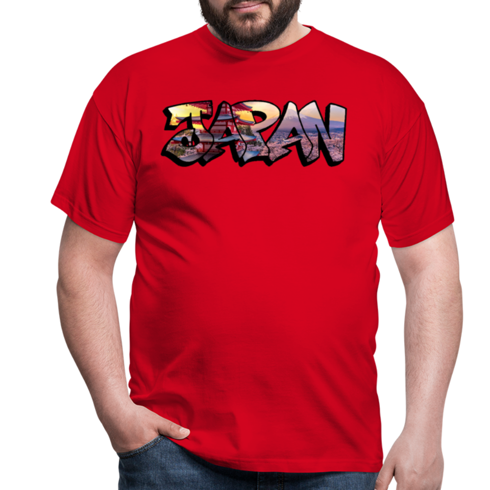 T-Shirt Japan Graffiti "Panorama" - Rot