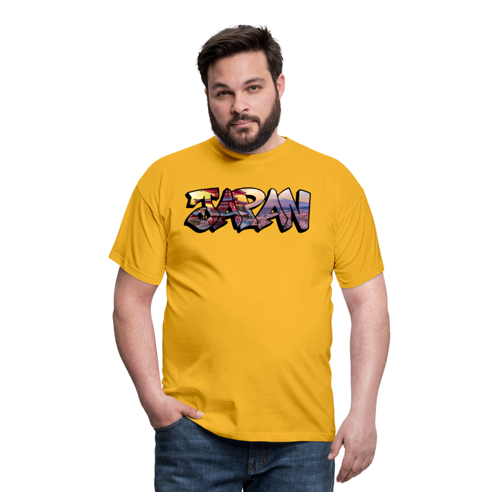 T-Shirt Japan Graffiti "Panorama" - Gelb