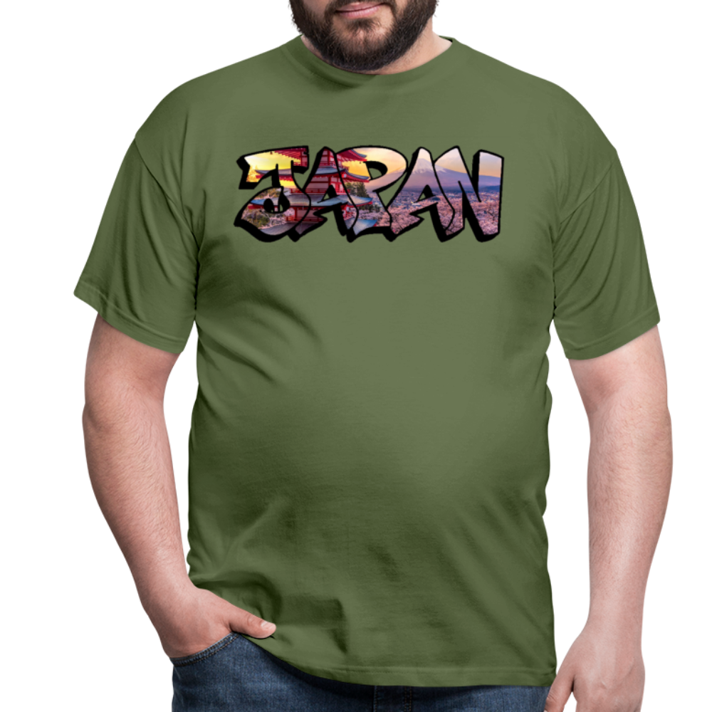 T-Shirt Japan Graffiti "Panorama" - Militärgrün