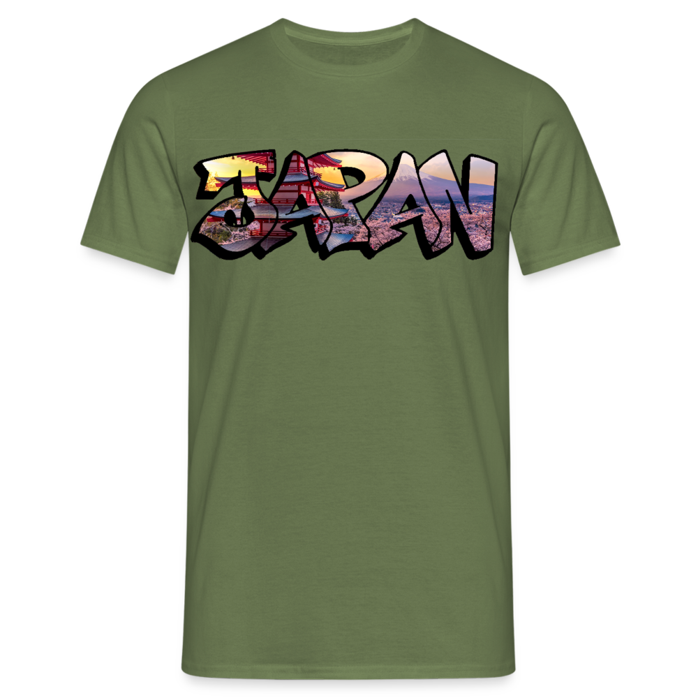 T-Shirt Japan Graffiti "Panorama" - Militärgrün