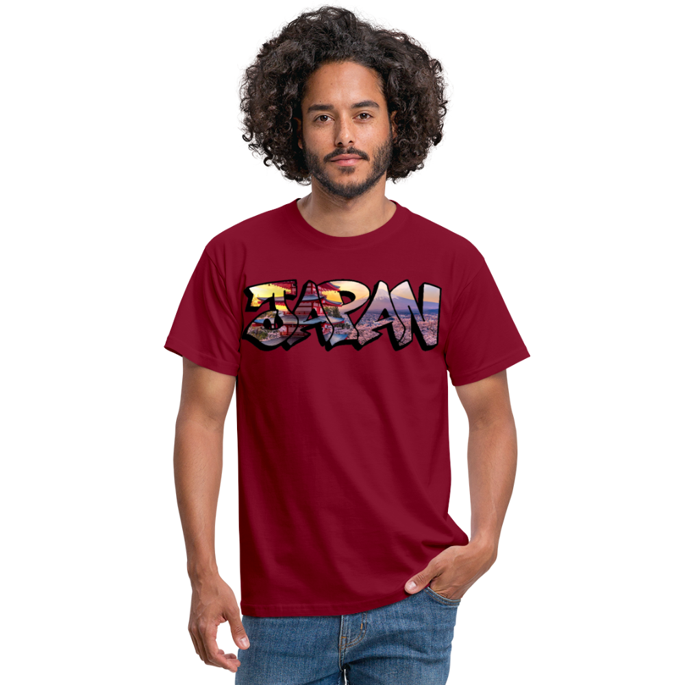 T-Shirt Japan Graffiti "Panorama" - Ziegelrot