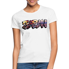 T-Shirt Ladies Japan Graffiti "Panorama" - Weiß