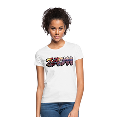 T-Shirt Ladies Japan Graffiti "Panorama" - Weiß