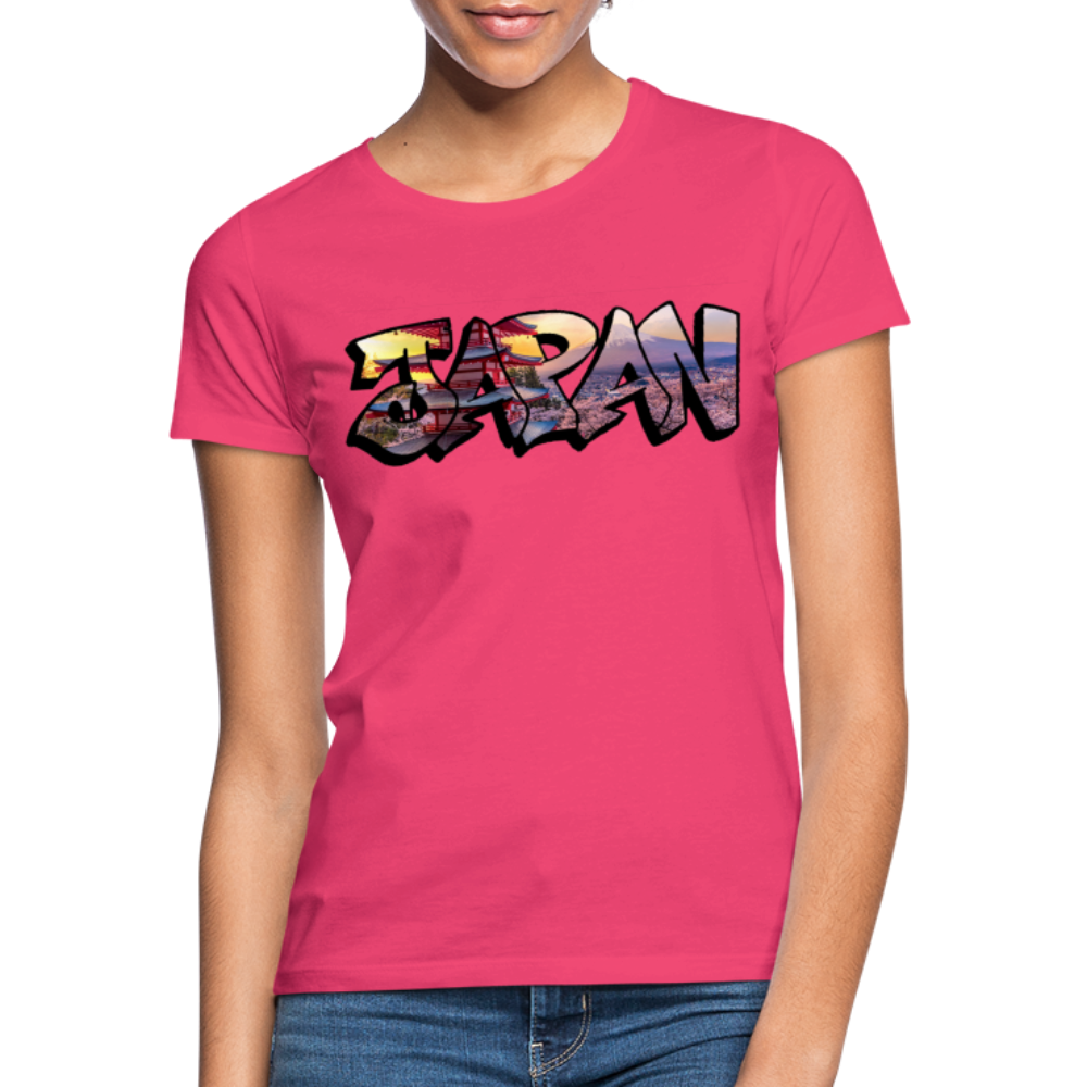 T-Shirt Ladies Japan Graffiti "Panorama" - Azalea