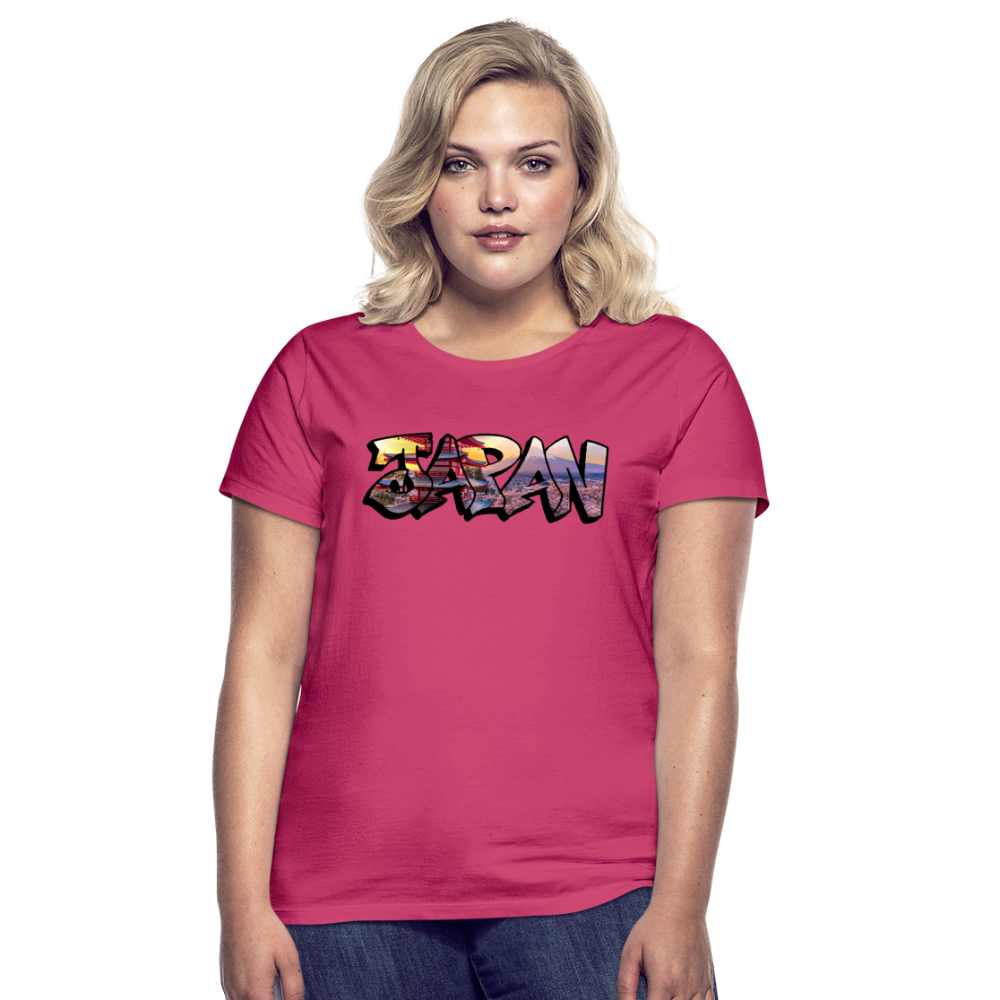 T-Shirt Ladies Japan Graffiti "Panorama" - Azalea
