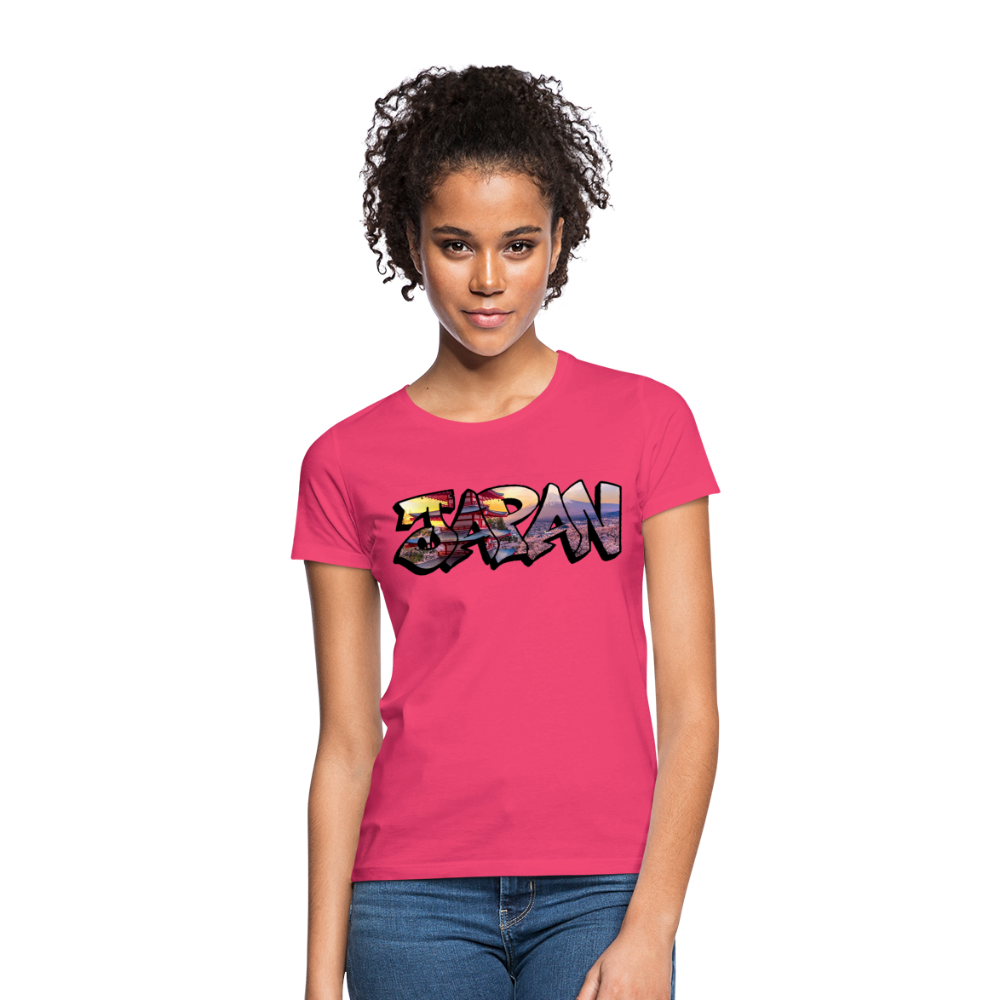 T-Shirt Ladies Japan Graffiti "Panorama" - Azalea