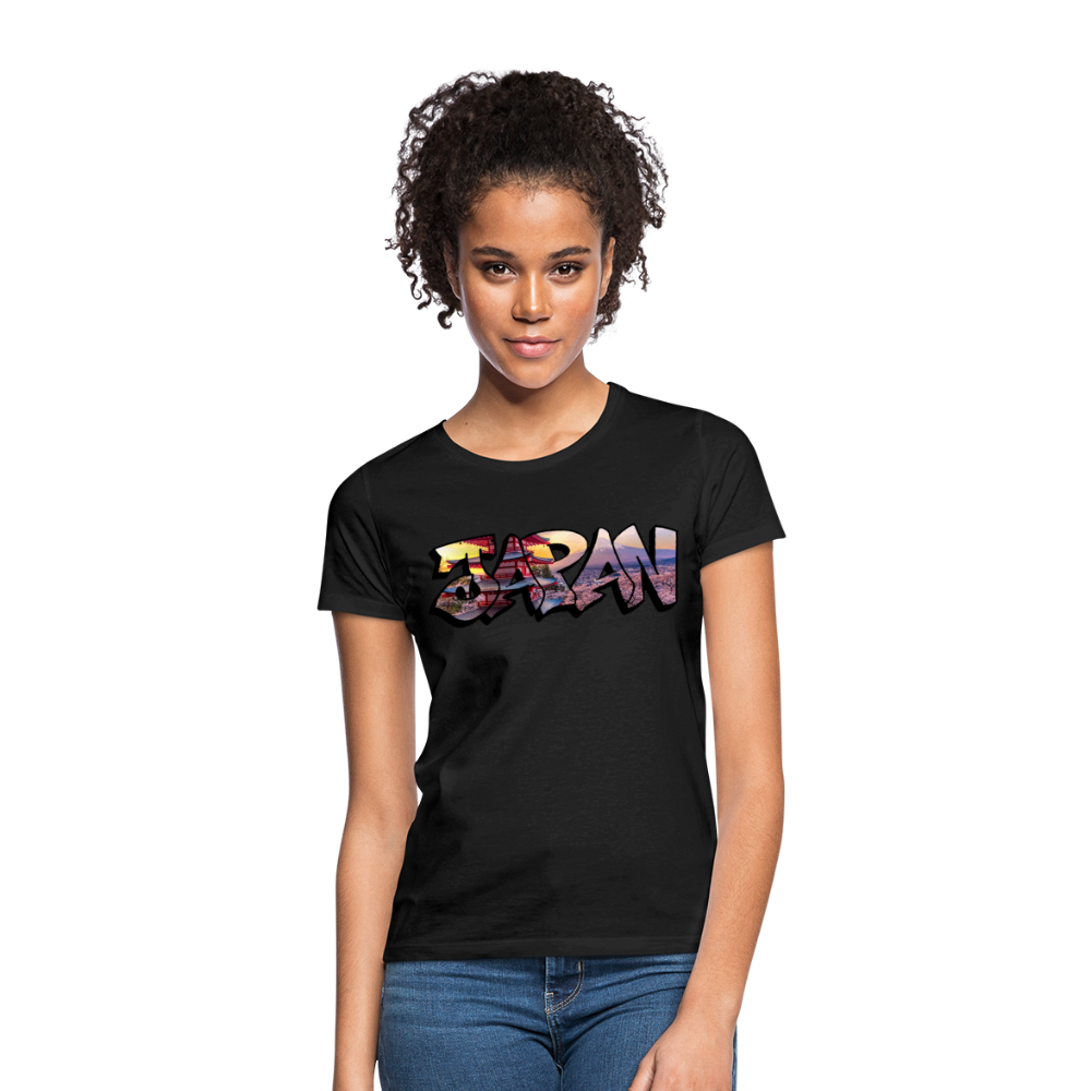 T-Shirt Ladies Japan Graffiti "Panorama" - Schwarz