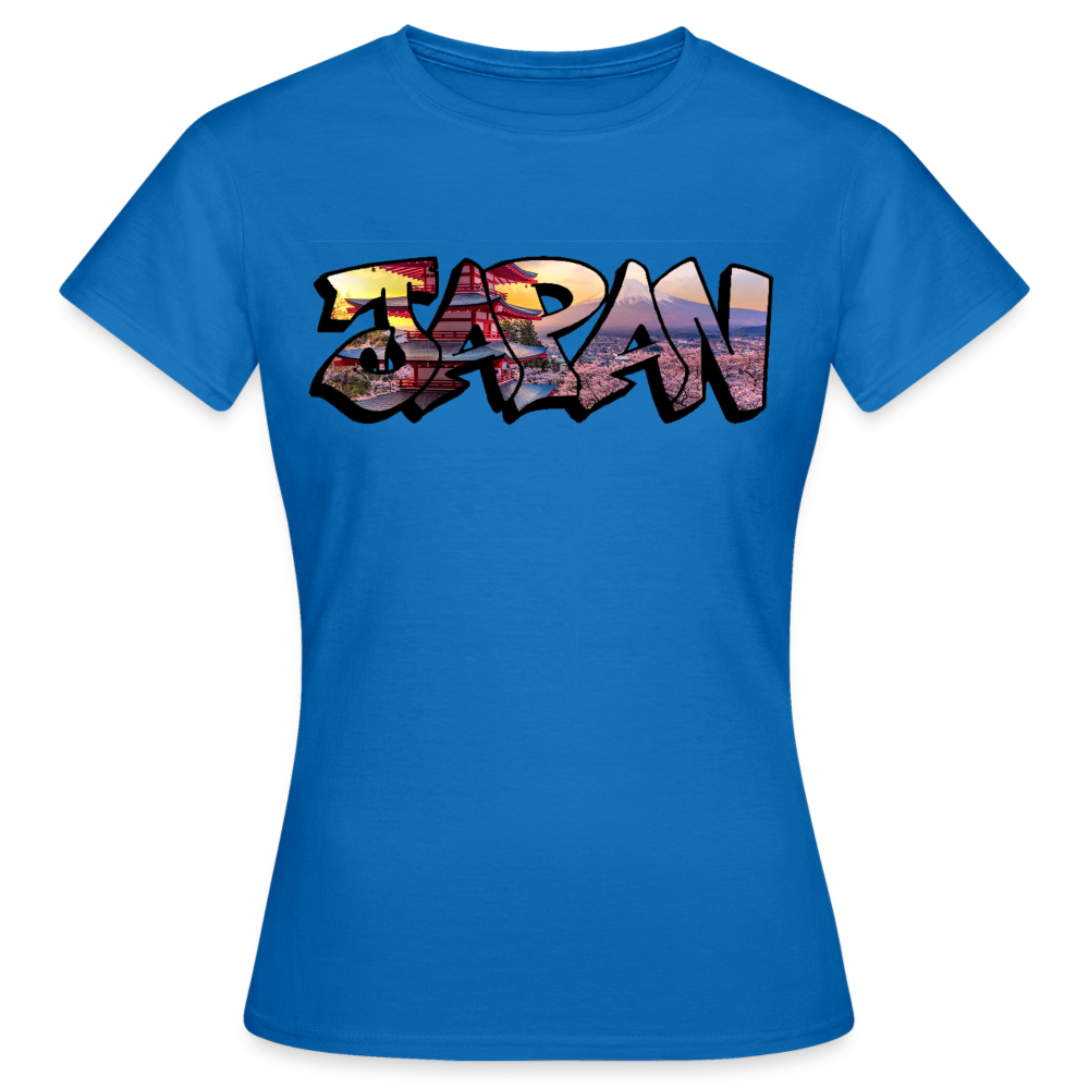 T-Shirt Ladies Japan Graffiti "Panorama" - Royalblau