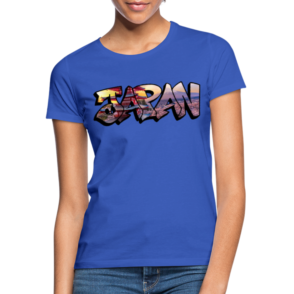 T-Shirt Ladies Japan Graffiti "Panorama" - Royalblau