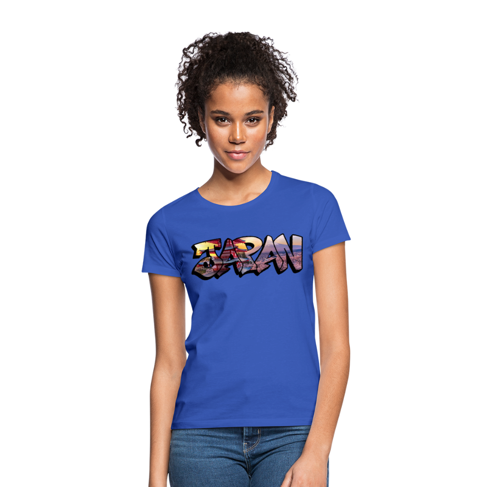 T-Shirt Ladies Japan Graffiti "Panorama" - Royalblau
