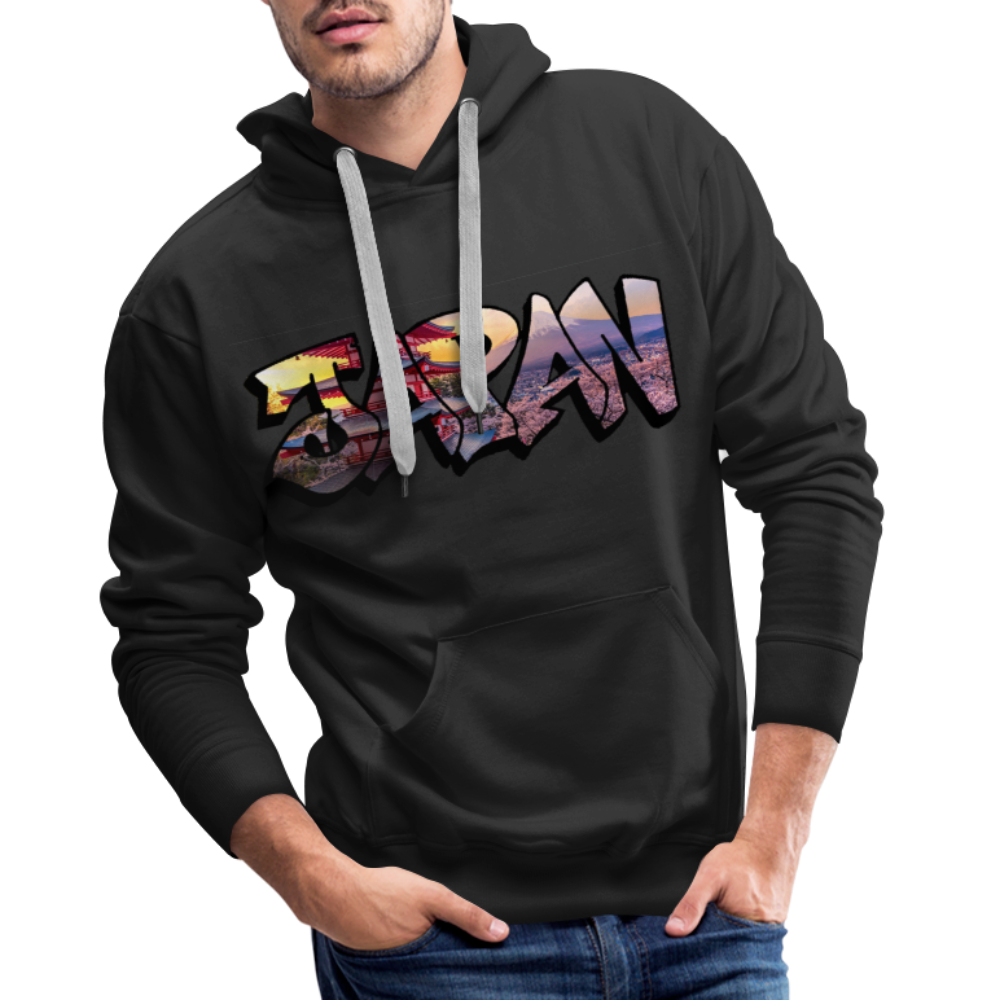 Hoodie Japan Graffiti "Panorama" - Schwarz