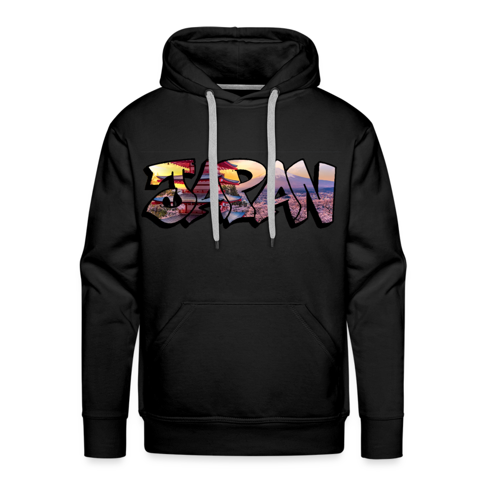 Hoodie Japan Graffiti "Panorama" - Schwarz