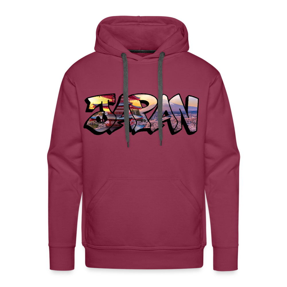 Hoodie Japan Graffiti "Panorama" - Bordeaux