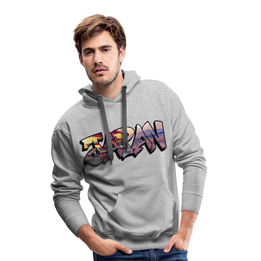 Hoodie Japan Graffiti "Panorama" - Grau meliert