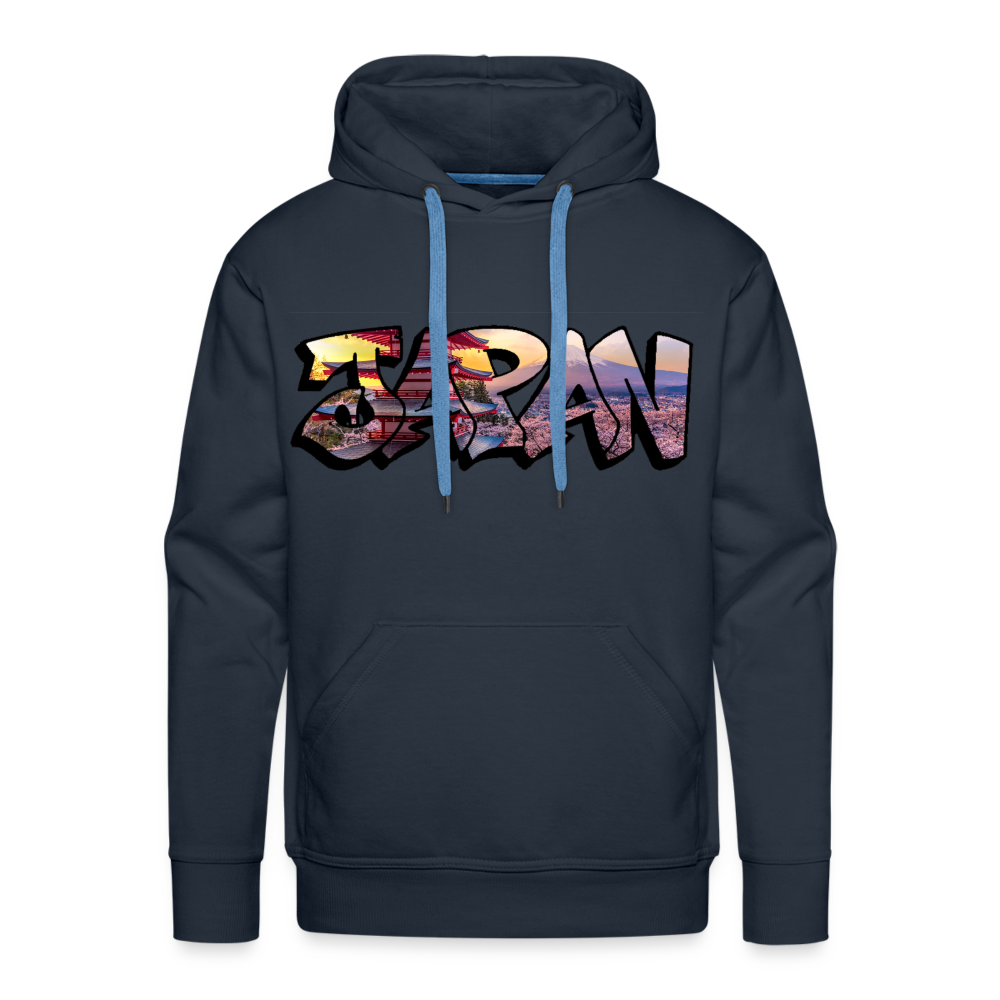 Hoodie Japan Graffiti "Panorama" - Navy
