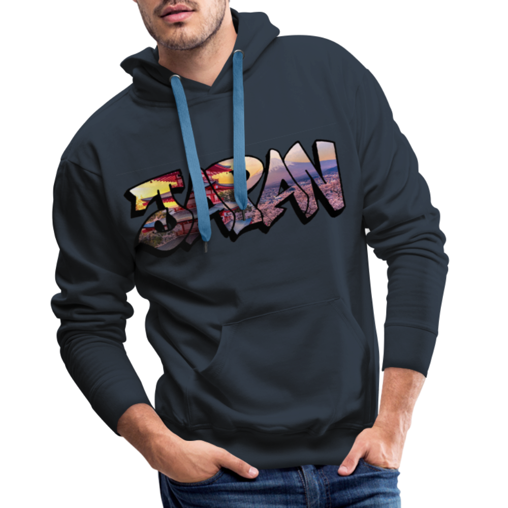 Hoodie Japan Graffiti "Panorama" - Navy