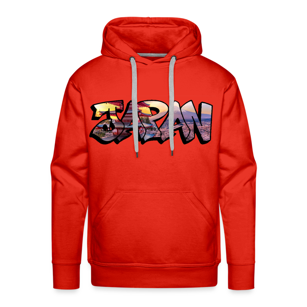 Hoodie Japan Graffiti "Panorama" - Rot