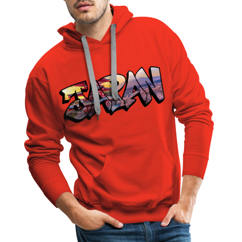 Hoodie Japan Graffiti "Panorama" - Rot