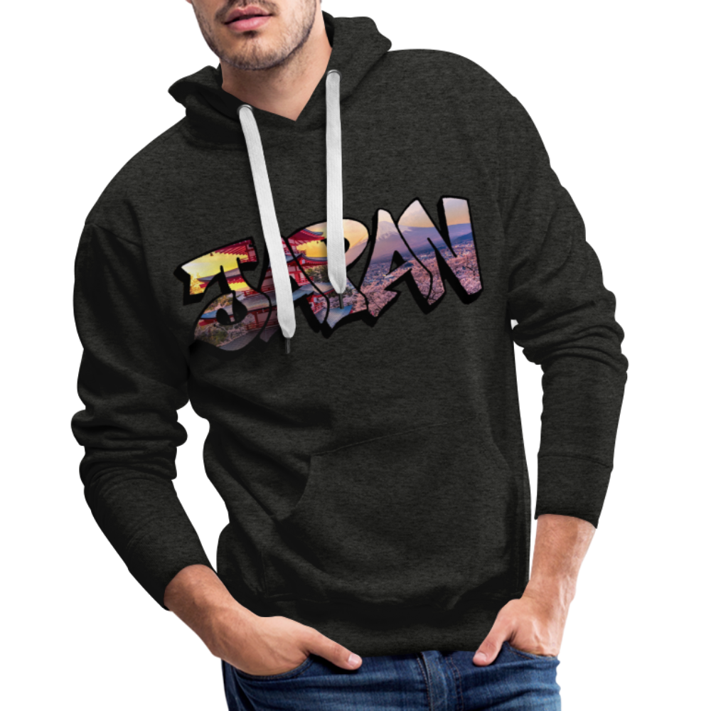 Hoodie Japan Graffiti "Panorama" - Anthrazit