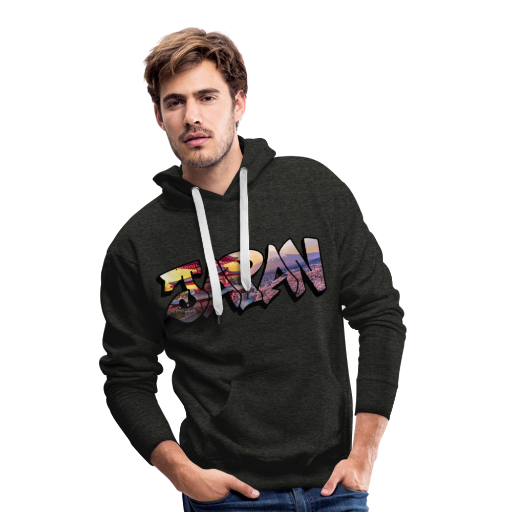 Hoodie Japan Graffiti "Panorama" - Anthrazit