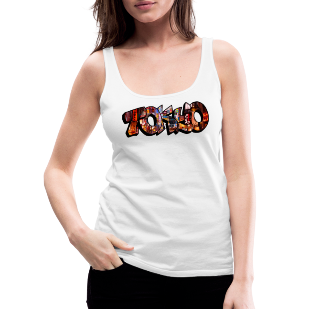 Tanktop Ladies Japan Graffiti "Tokyo" - Weiß