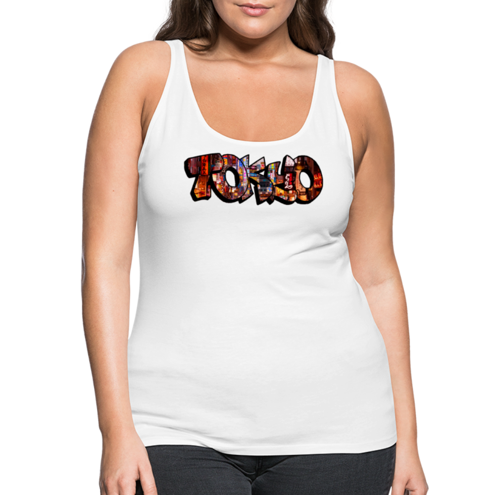 Tanktop Ladies Japan Graffiti "Tokyo" - Weiß
