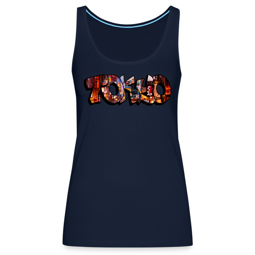 Tanktop Ladies Japan Graffiti "Tokyo" - Navy