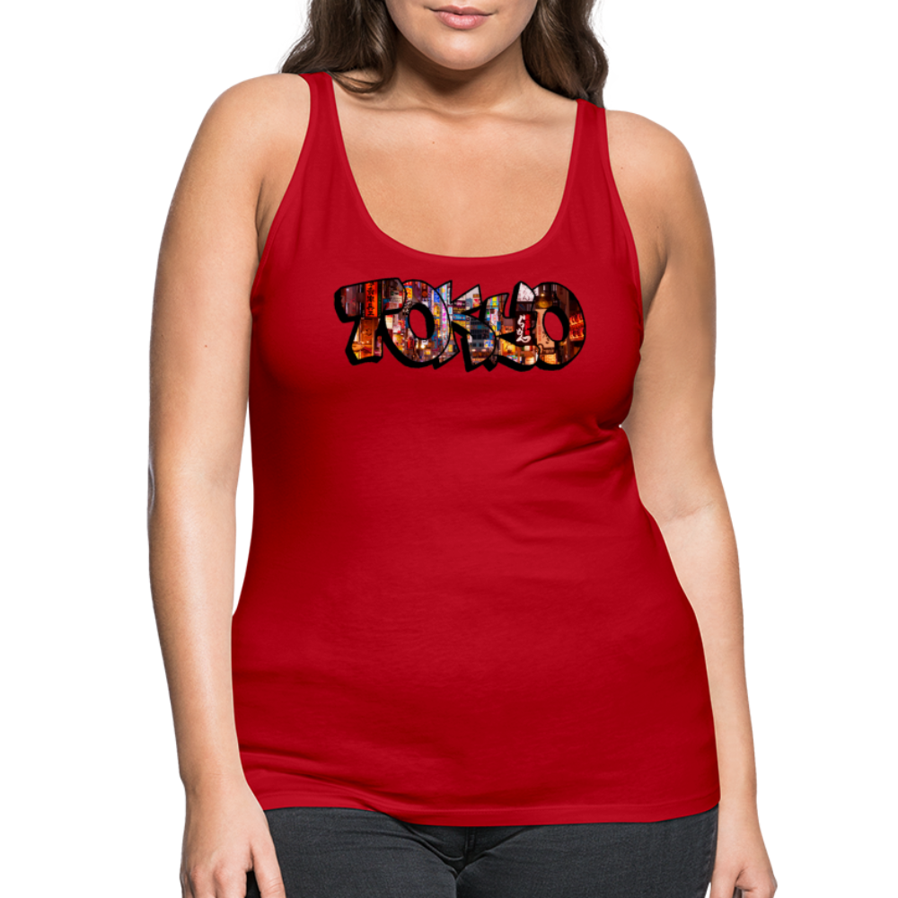 Tanktop Ladies Japan Graffiti "Tokyo" - Rot
