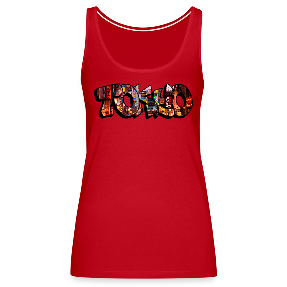Tanktop Ladies Japan Graffiti "Tokyo" - Rot