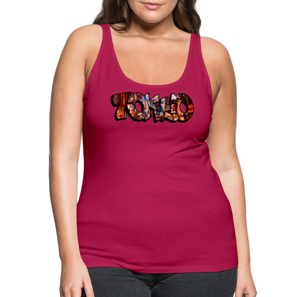 Tanktop Ladies Japan Graffiti "Tokyo" - dunkles Pink