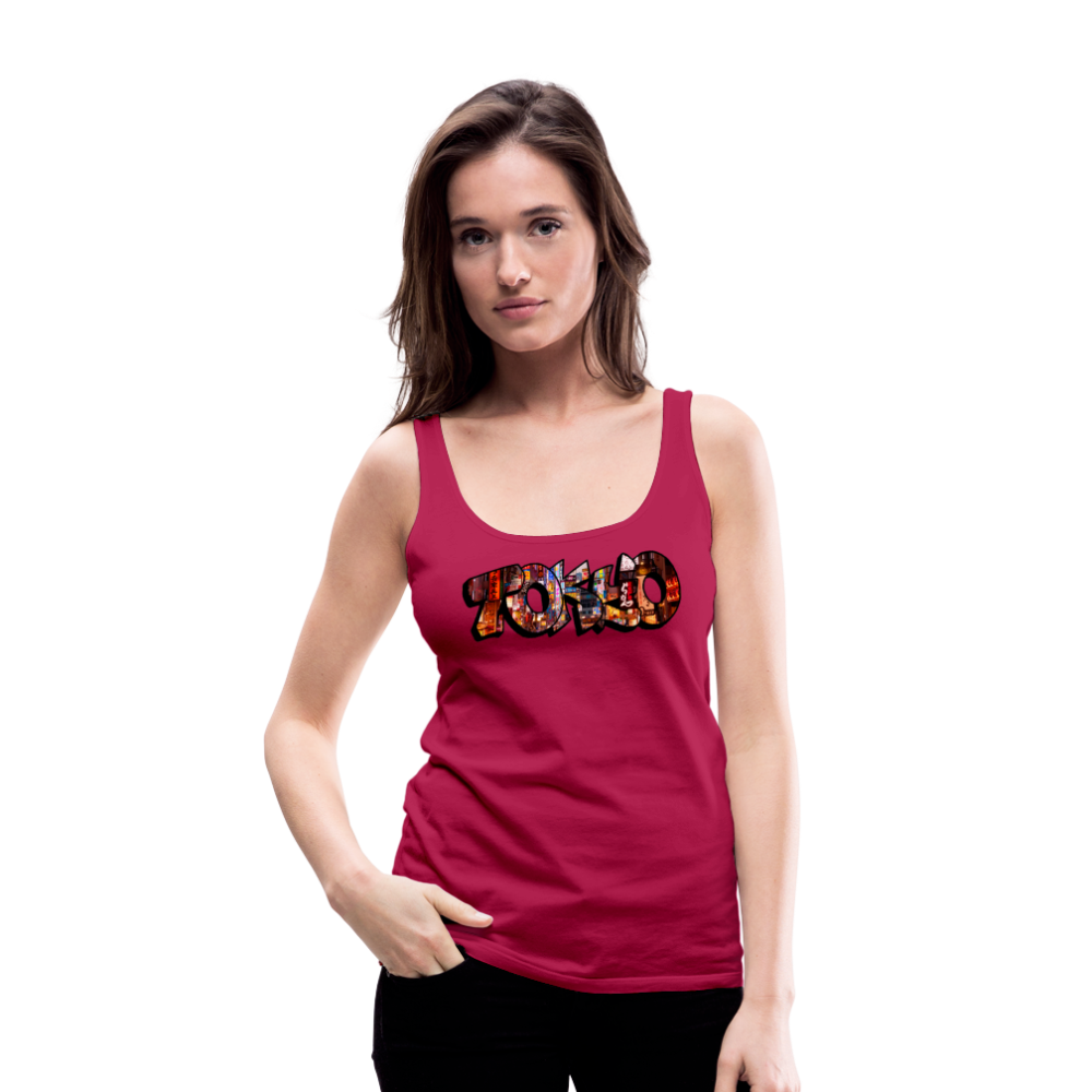 Tanktop Ladies Japan Graffiti "Tokyo" - dunkles Pink