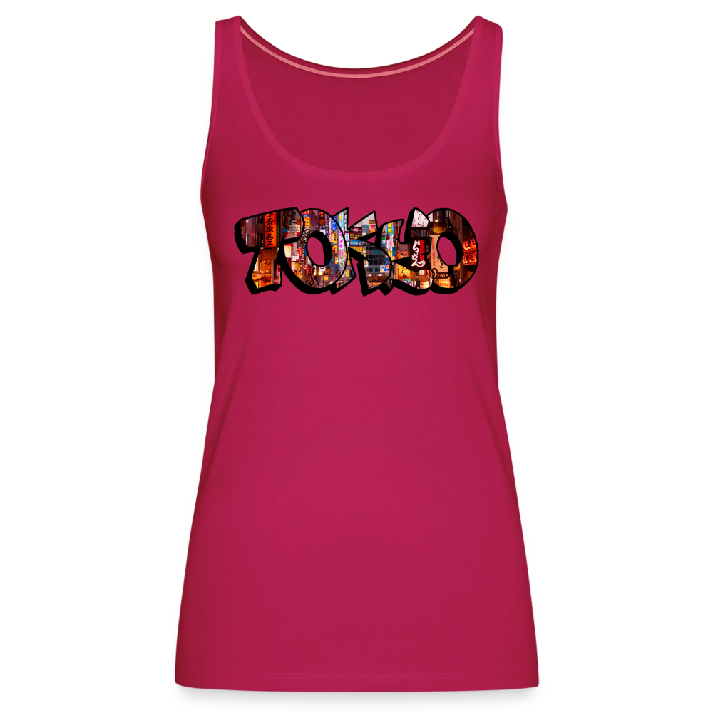 Tanktop Ladies Japan Graffiti "Tokyo" - dunkles Pink