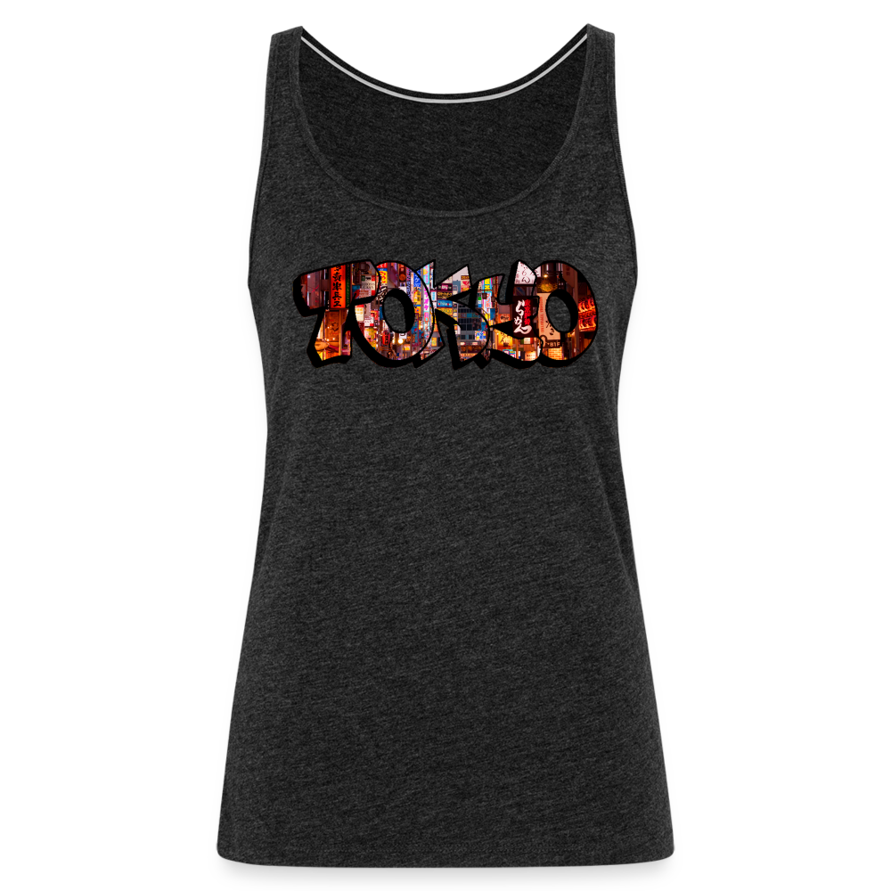 Tanktop Ladies Japan Graffiti "Tokyo" - Anthrazit