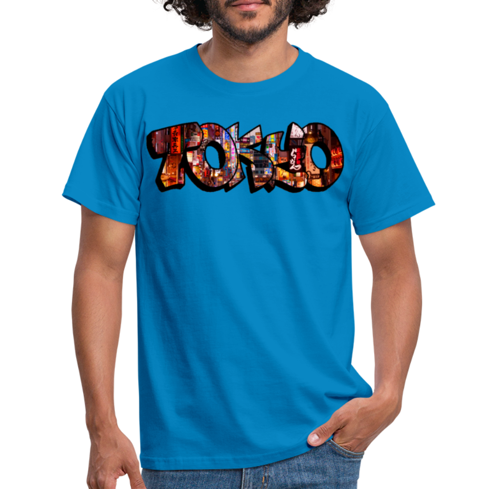T-Shirt Japan Graffiti "Tokyo" - Royalblau