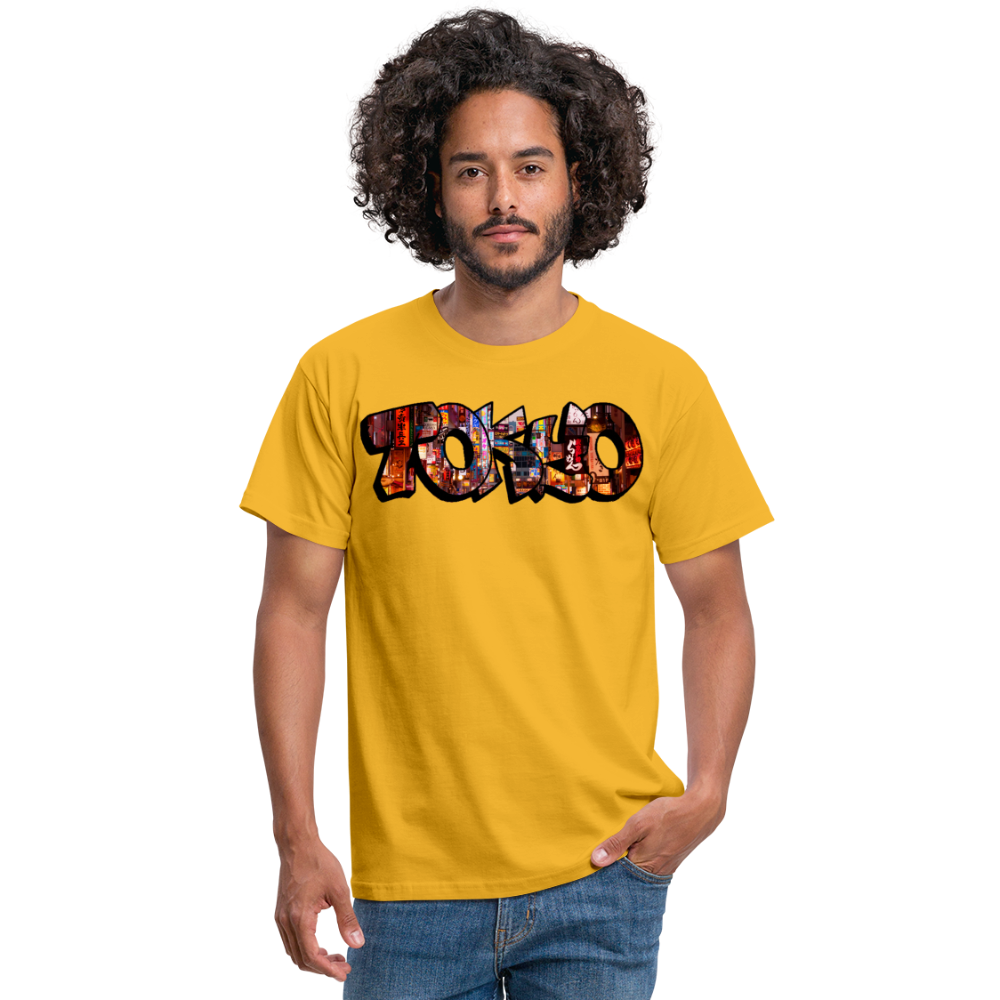 T-Shirt Japan Graffiti "Tokyo" - Gelb