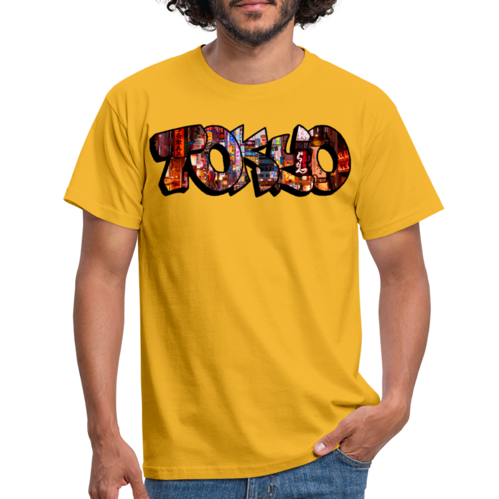 T-Shirt Japan Graffiti "Tokyo" - Gelb