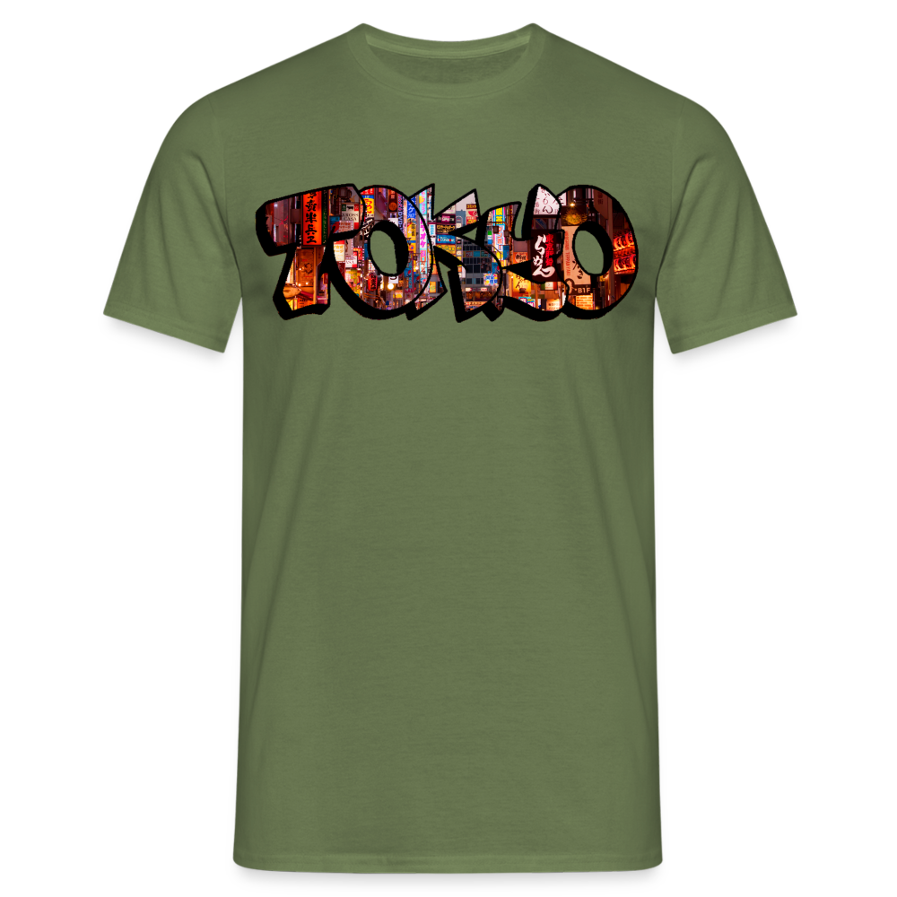 T-Shirt Japan Graffiti "Tokyo" - Militärgrün