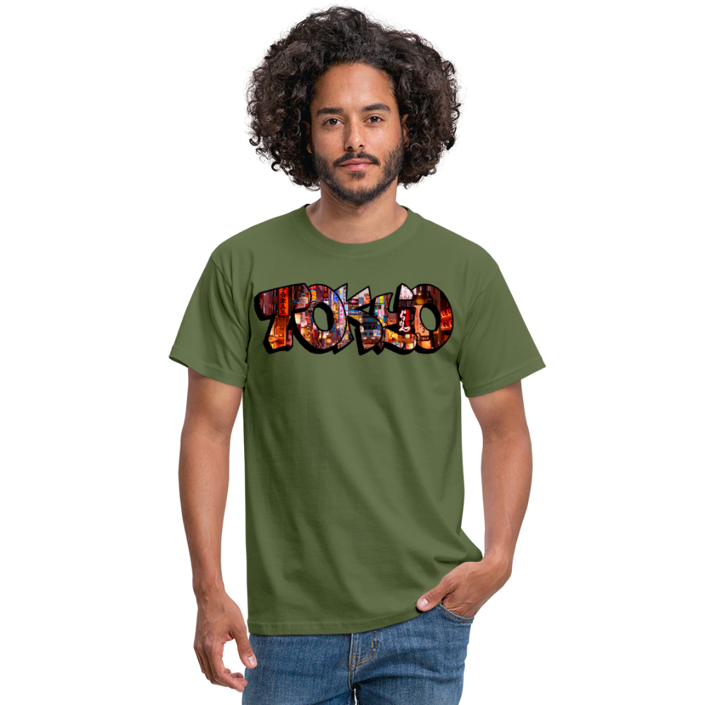 T-Shirt Japan Graffiti "Tokyo" - Militärgrün