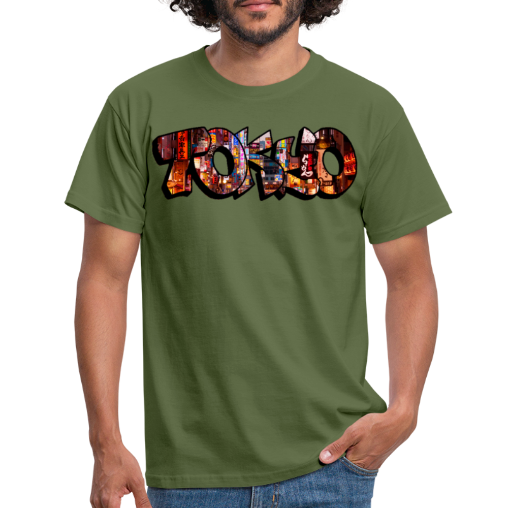 T-Shirt Japan Graffiti "Tokyo" - Militärgrün